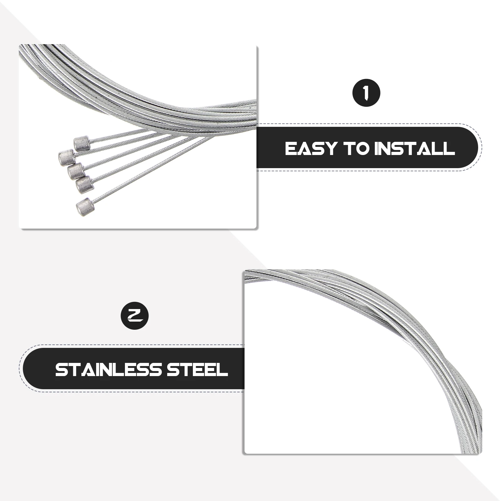 

4 Pcs Bicycle Brake Cable Lightweight Bike Cables Line Outdoor Brakes Stainless Steel Road Cycling Lines