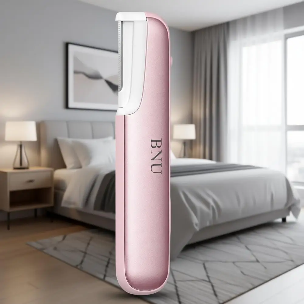 Herramienta de Dermaplaning, Recargable, Luz LED, 3 Velocidades, Mango Ergonómico, 10 Semanas, Rosa