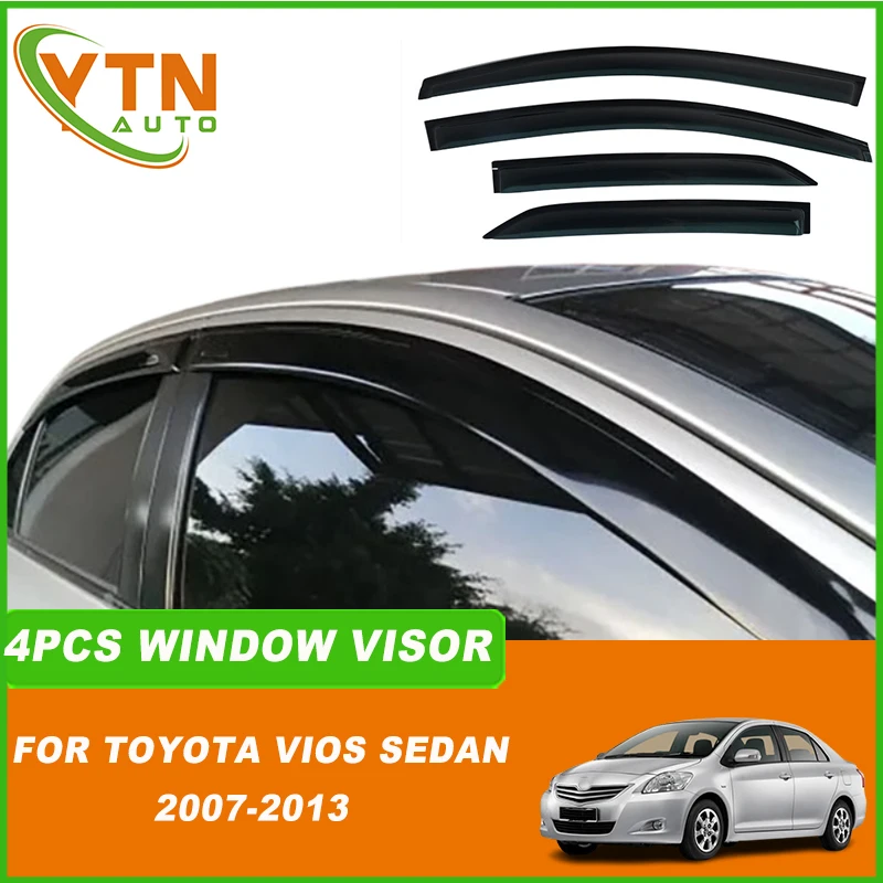 

For Toyota Vios XP90 Yaris Sedan 2007 2008 2009 2010 2011 2012 2013 Weathershield Window Visor Car Wind Shield Sun Rain Visors