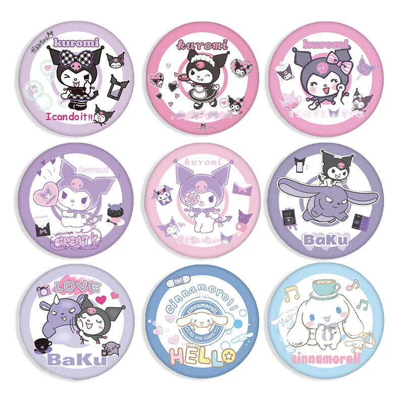 Sanrio-insignia de ropa de Anime, bonito y hermoso estilo E, gatito, gato, perro Yugui, regalo de Navidad, dos yuanes Zhou, borde de otoño, nuevo