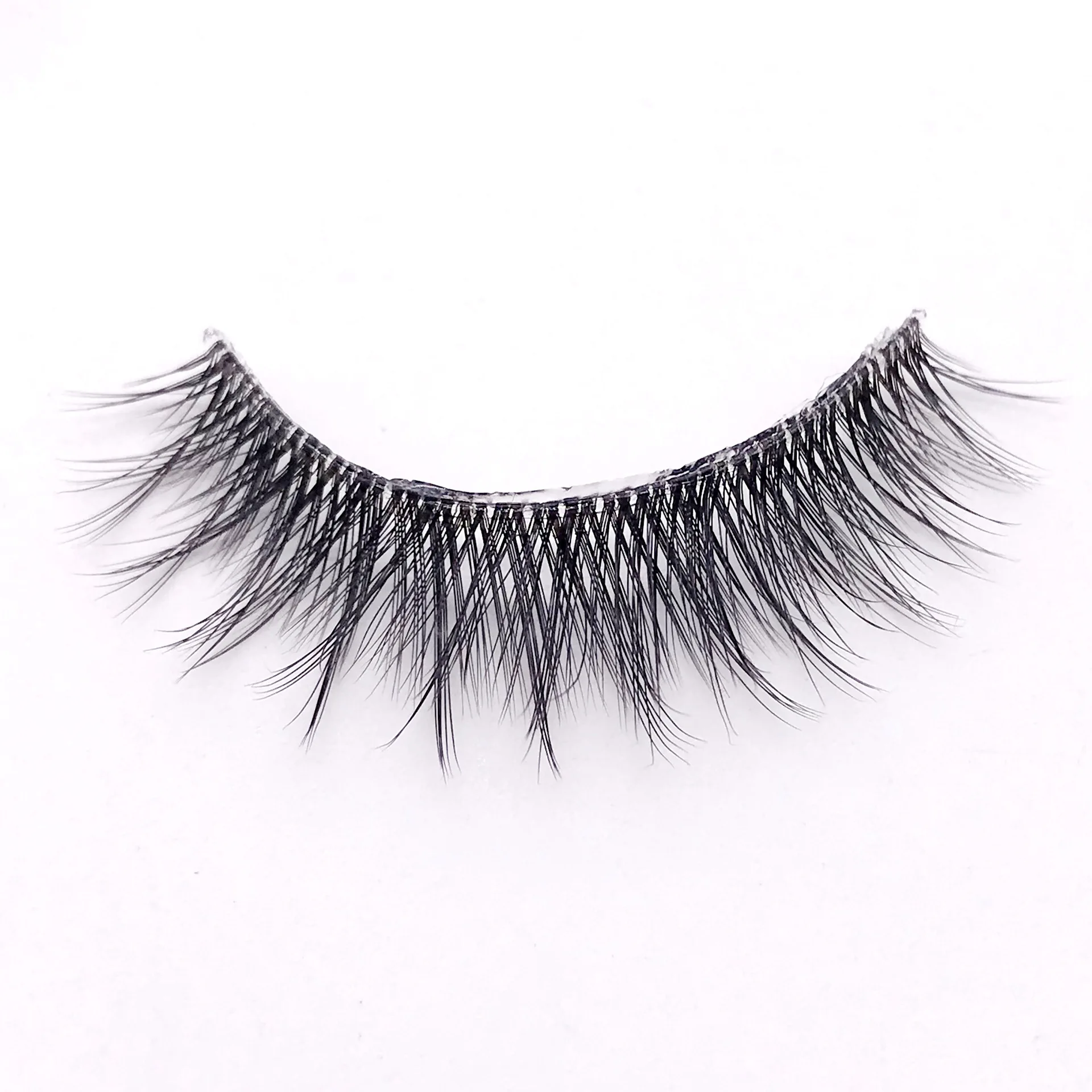 Invisible Band lashes 3D Mink Lashes Natural short Full Strip Lashes Transparent terrier Short Mink Lashes Style False Eyelashes