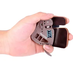 Bicaster ASA Archery Competition Finger Tab Guard Protection Genuine Leather+Aluminum S/M/L LH/RH Archery Bow Hunting accessory