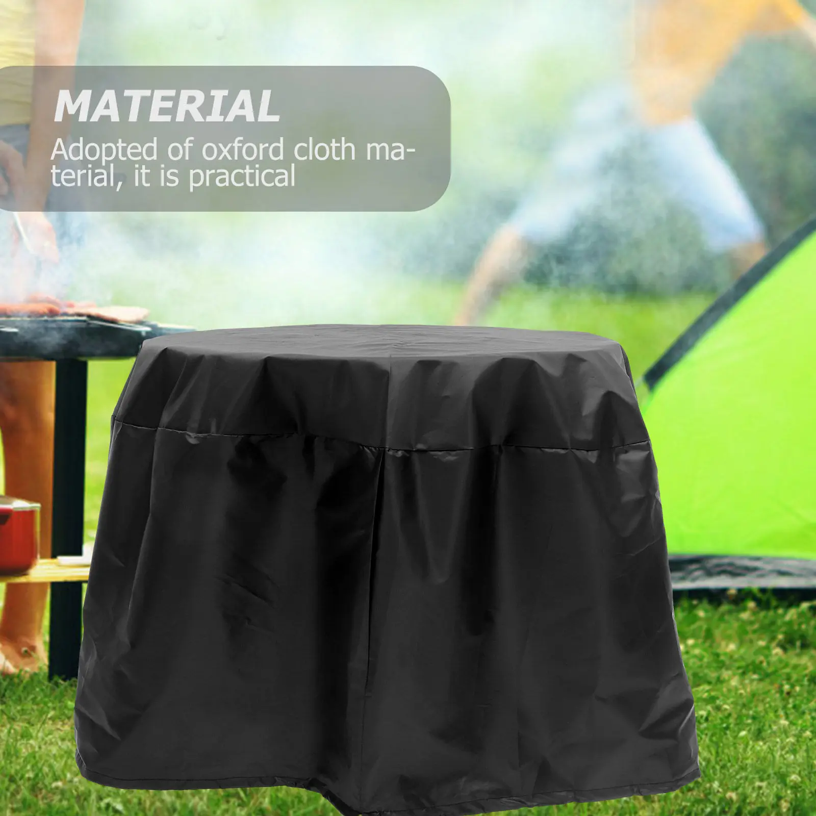Bbq Grill Cover Oxford Cloth Sunproof Tear Resistant Outdoor Grill Table Cover Weatherproof Protective Hood for Garden Patio
