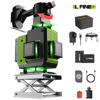 LFINE Nivel Laser 4D 16 Line Professional Laser Level  360° Horizontal&Vertical Green Light Self Leveling Construciton Tools