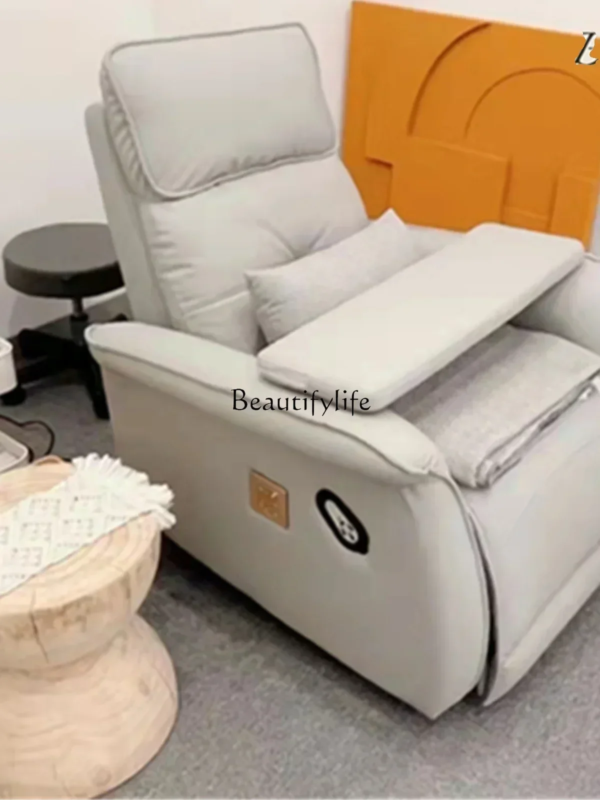 Electric Nail Beauty Eyelash Beauty Multi-Function Recliner with Feet Can Lie Flat Eyelash Grafting Chair