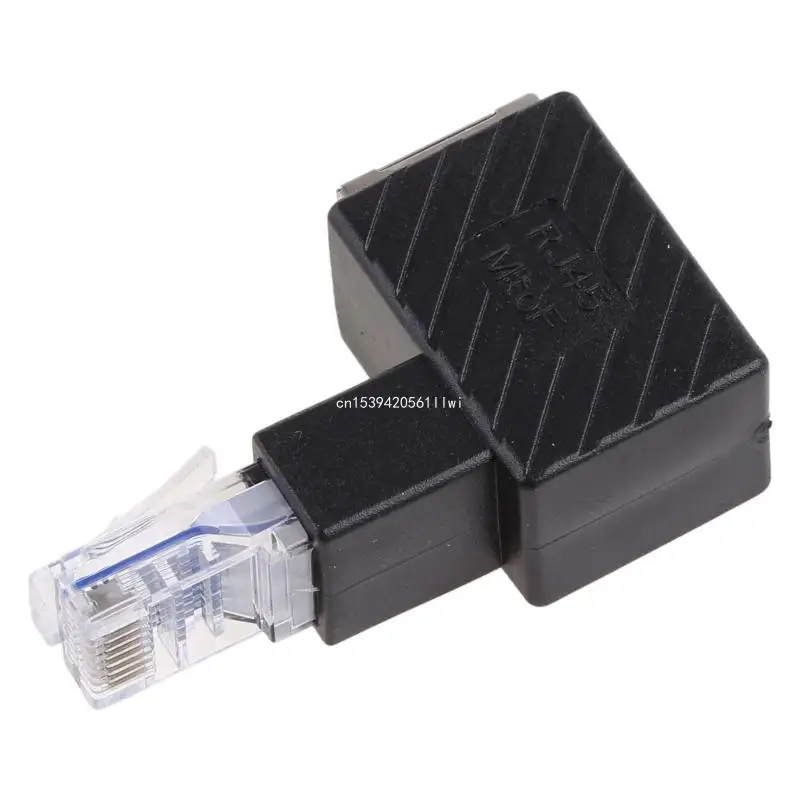 8P8C for Cat 5e/6 Male to Female LAN Ethernet Adapter Up Down Left Rigth Angled 90 Degree Extension Crystal for Dropship