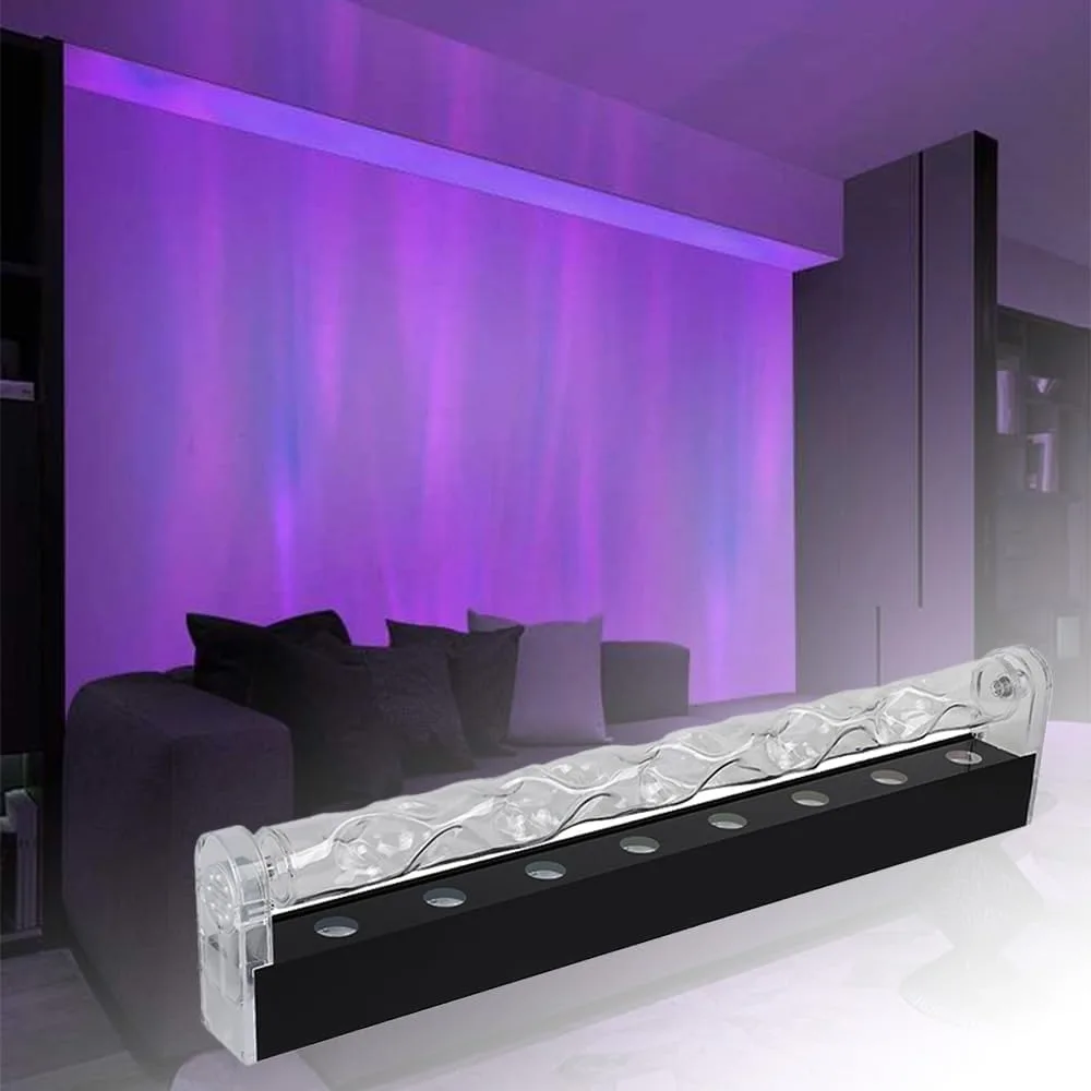 

RGBW Ocean Wave Light 32,7-дюймовая лампа для проектора с динамической волной, настенный светильник с приложением и дистанционным управлением, светодиодный водопад с музыкой