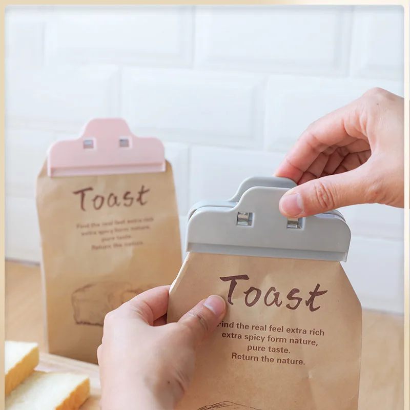 1 pz sacchetto di plastica per alimenti Clip cibo fresco mantenendo a prova di umidità vicino Clip Snack patatine fritte utensili da cucina di