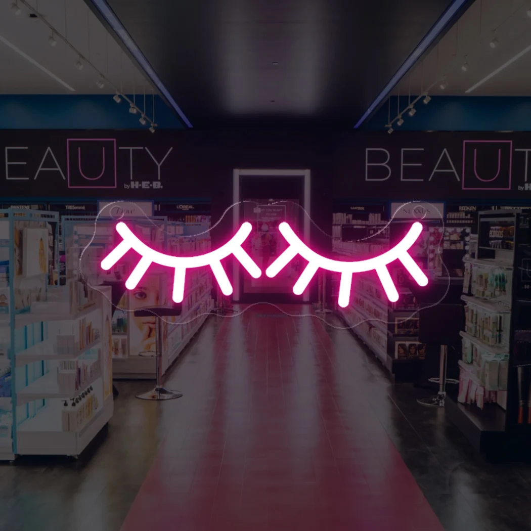 

Ресницы Неоновая вывеска Свет Магазин красоты Бизнес Крытый Спальня Женская комната Салон красоты Магазин ногтей Косметический магазин Украшение стен