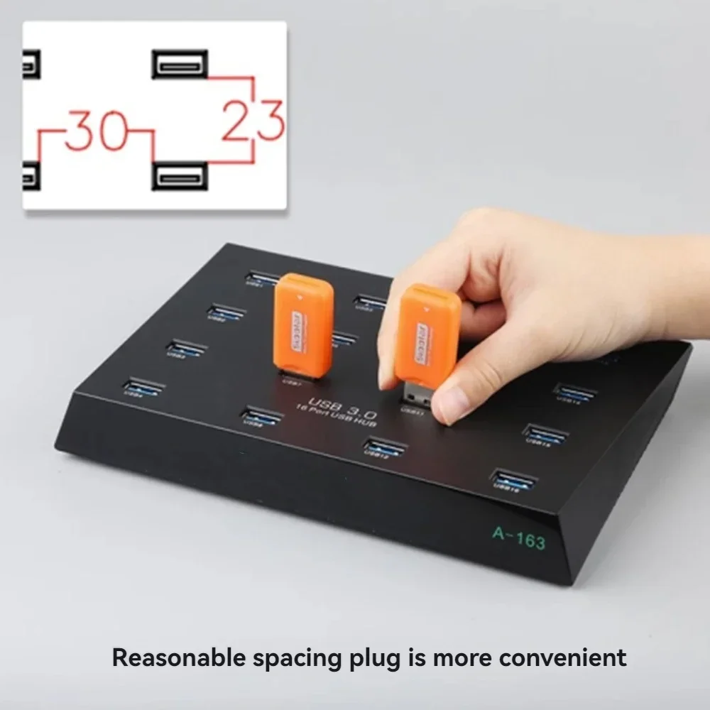

Small New Industrial 16 Port USB3.0 HUB U Disk TF Card Batch Copy Test U Disk Mass Production Hub Splitter