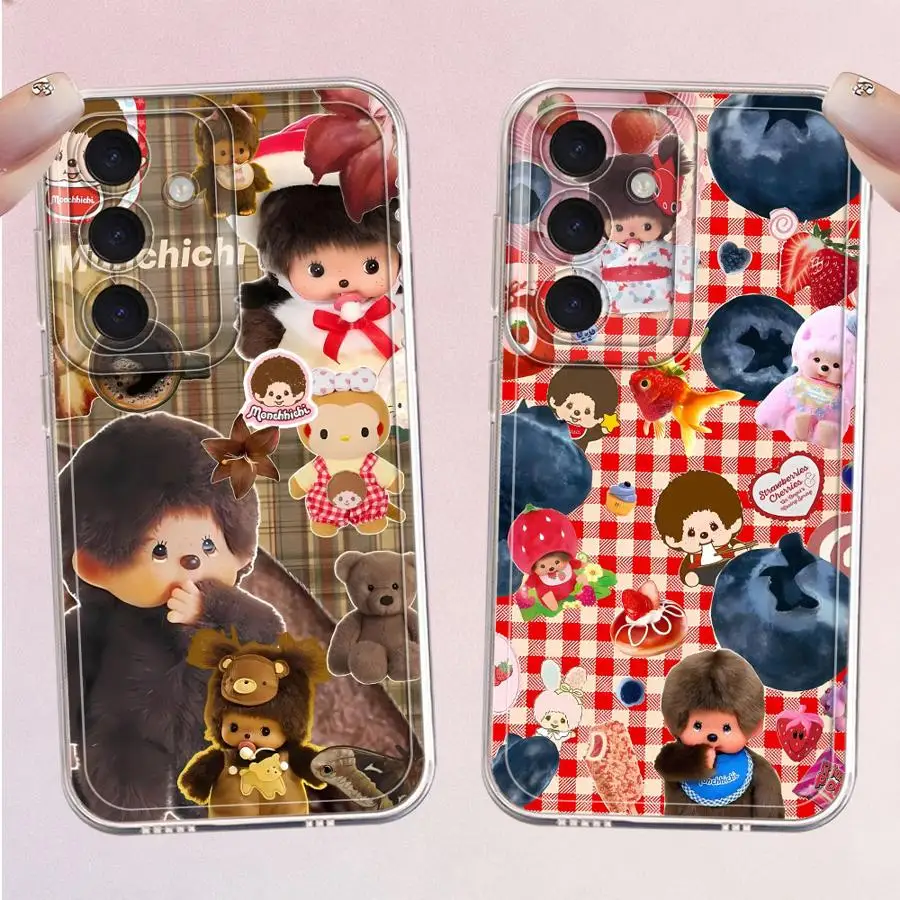 Cute M-Monchhichis Case for Samsung Galaxy A26 A24 A33 A52 A55 A23 A52 A31 A54 A15 A34 A35 A25 A51 A56 A50 A14 A16 A36 A13 Phone