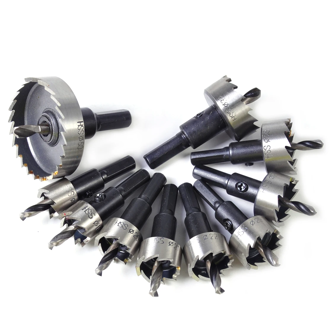 Letaosk-hss Aço Saw Derrubado Broca Buraco Cortador Ferramenta para Madeira Metal Alloy Saw Tip 16 mm 19 mm 20 mm 21 mm 22 mm 23 mm 25 mm