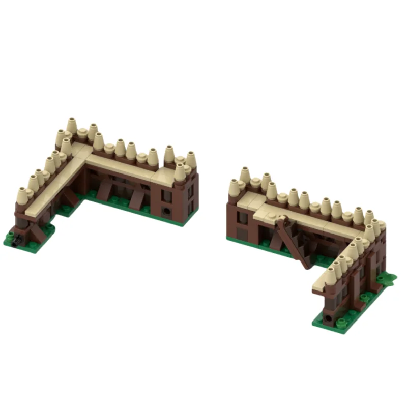 لعبة مكعبات بناء MOC نموذج فناء قلعة القرون الوسطى 366 قطعة هدية إبداعية للعطلات مناسبة لجميع المتحمسين #2