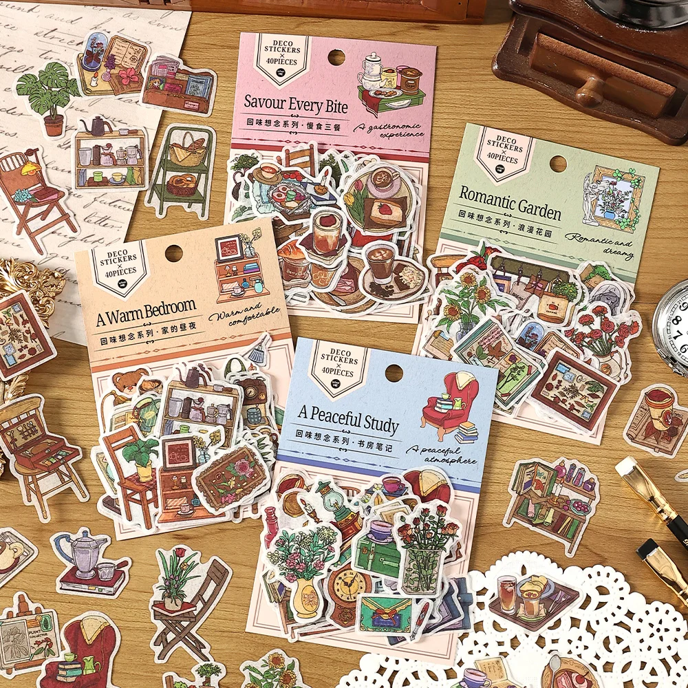 

8 упаковок/лот, серия «Помните и отсутствие», милая ретро декоративная бумажная маскирующая наклейка васи