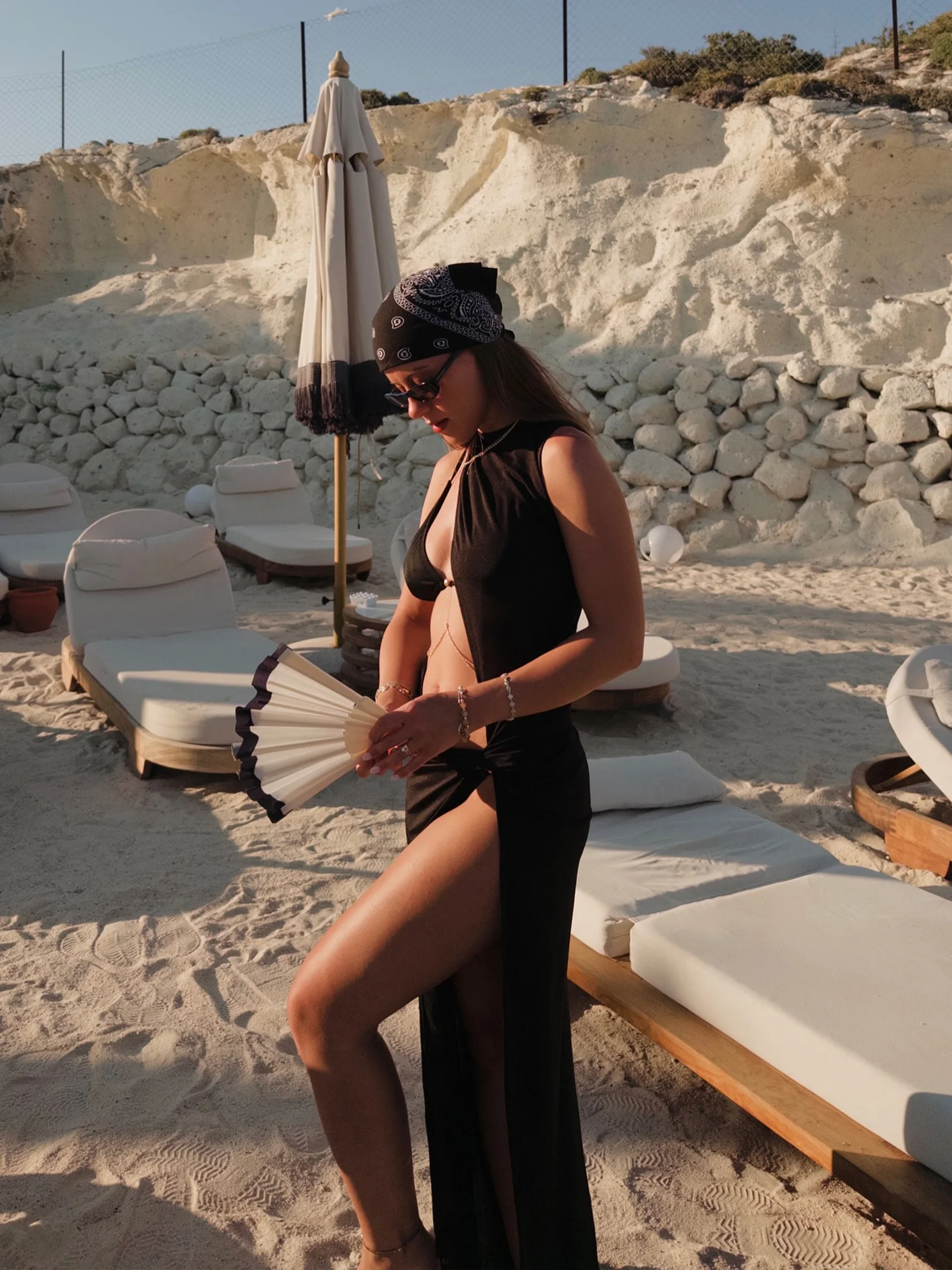 أسود 3 قطعة مثلث بيكيني مجموعات 2025 مثير الجوف خارج التستر فستان ملابس السباحة النساء مجموعة البكيني بحر ثوب السباحة K282 #5