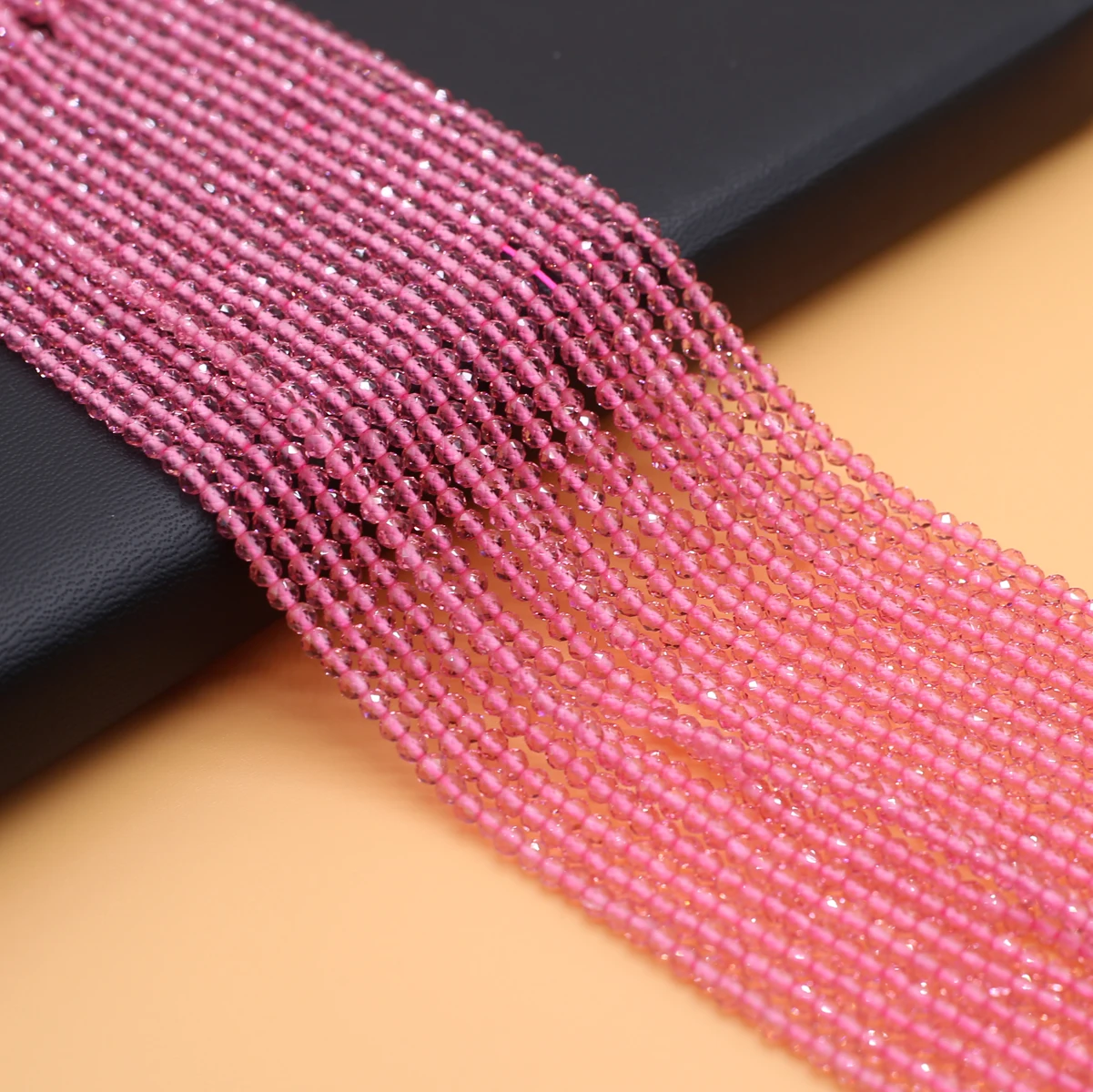 

Natural Pink Faceted Stone Beads Section Spinels Stone Beads for Bracelet Necklace Accessories Jewelry Making Women Gift 3mm