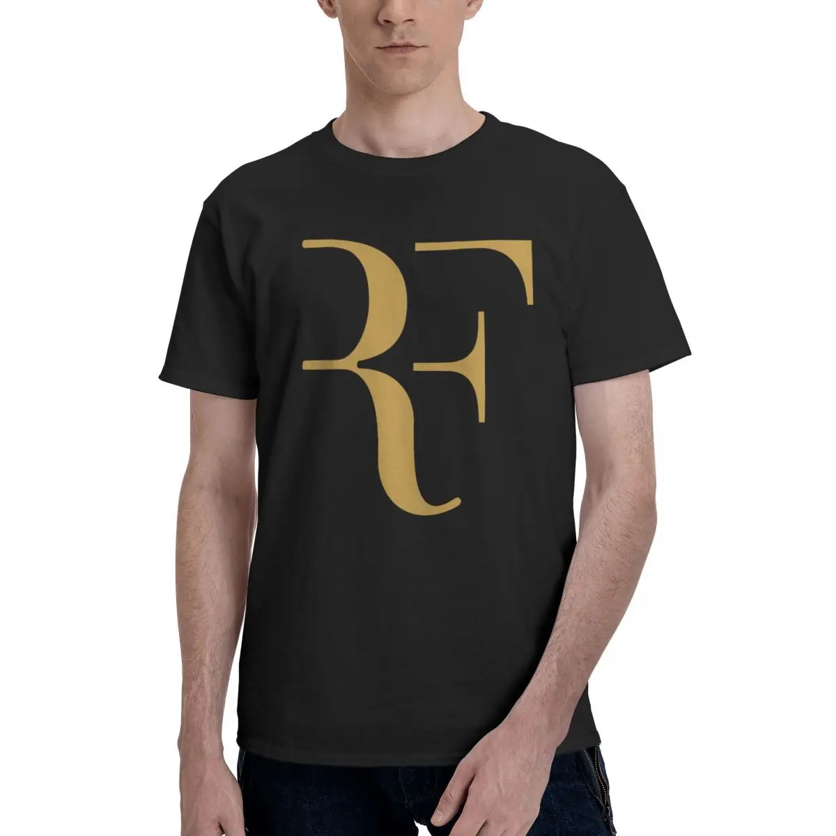 RF Roger Federer Logo T Shirt Short Sleeve Idea Mens Women Tshirt Graphic Y2K Clothing