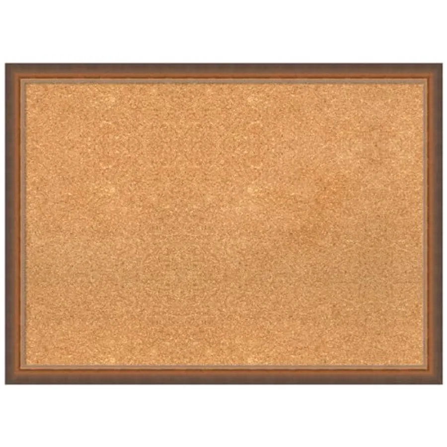 

Натуральная пробковая доска для стен 22x30, доска для заметок с бронзовой рамкой, средняя пробковая доска для офиса и дома, современный декор для организации пространства