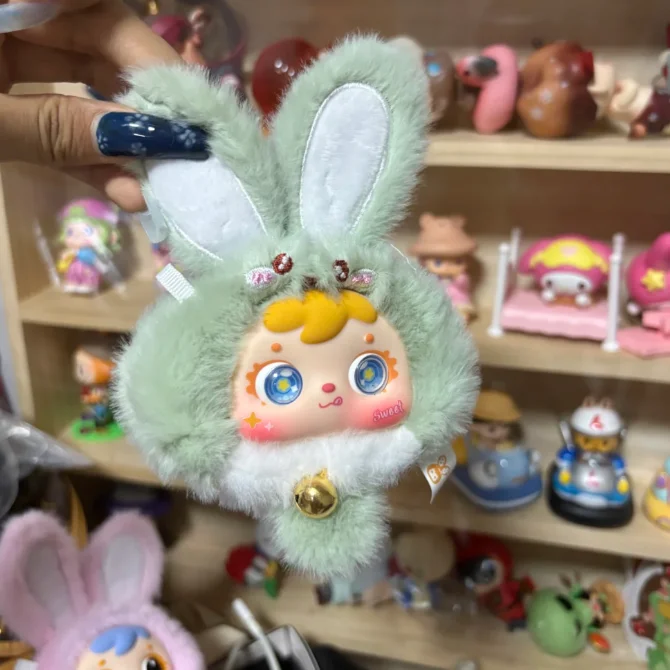 Kawaii Samuel Mini colección de conejos, caja ciega, bolso colgante, accesorios de decoración, muñeca bonita, juguete sorpresa para niña, caja misteriosa de regalo