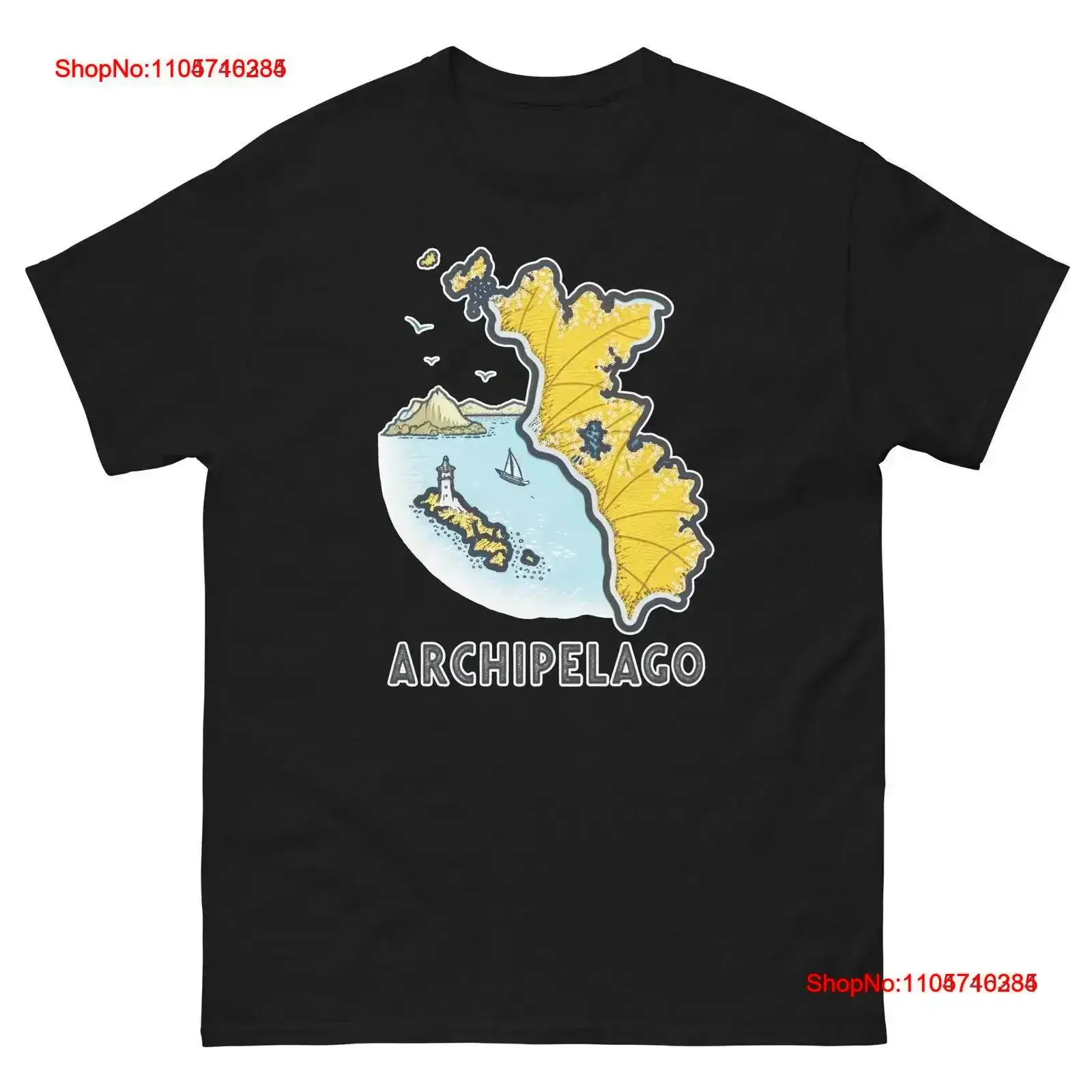 Archipelago Geographical Landscape Location Scenery T Shirt vintage Washed fashion Breathable Stylish Soft homme vintage