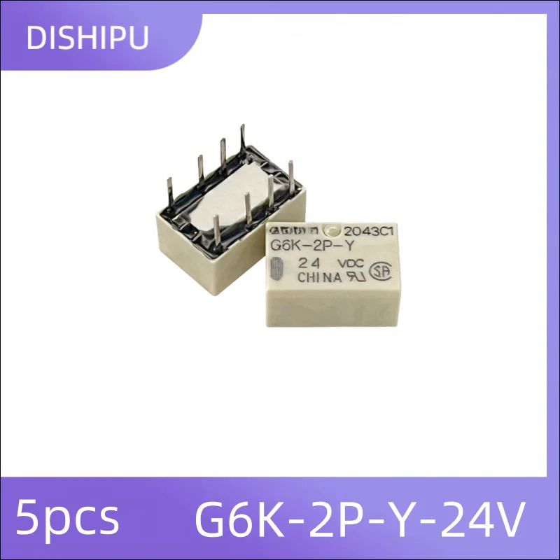 5pcs G6K-2P-Y-3V G6K - 2 p - Y - 4.5 V G6K-2P-Y-5V G6K-2P-Y-12V G6K-2P-Y-24V relay