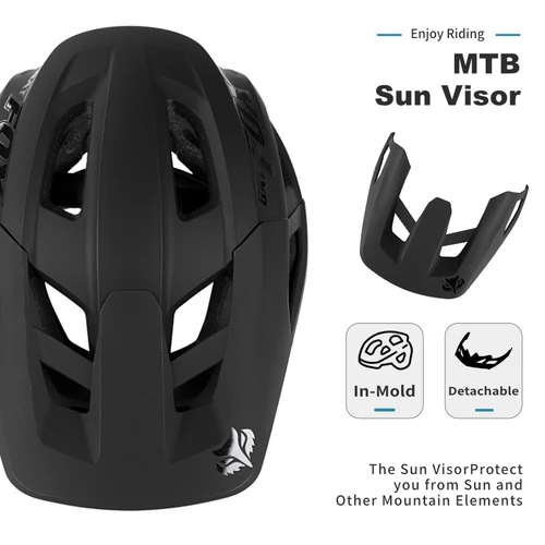 Imagen 2 del producto BATFOX-casco para bicicleta de montaña, puede instalar una cámara deportiva, equipo de ciclismo eléctrico, gorra de seguridad para hombres y mujeres, cascos de bicicleta bat fox MTB