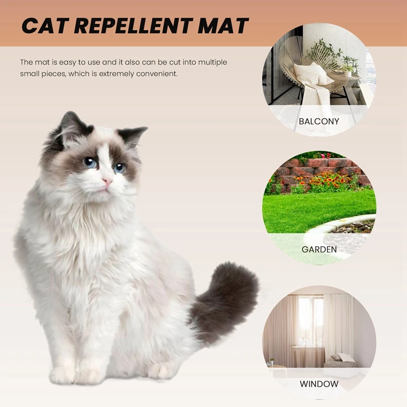 Household Garden Cat Scat Mat Prickle Strip Anti Cat Dog Repellent Deterrent Spike Mat Garden Flower Plant Protector