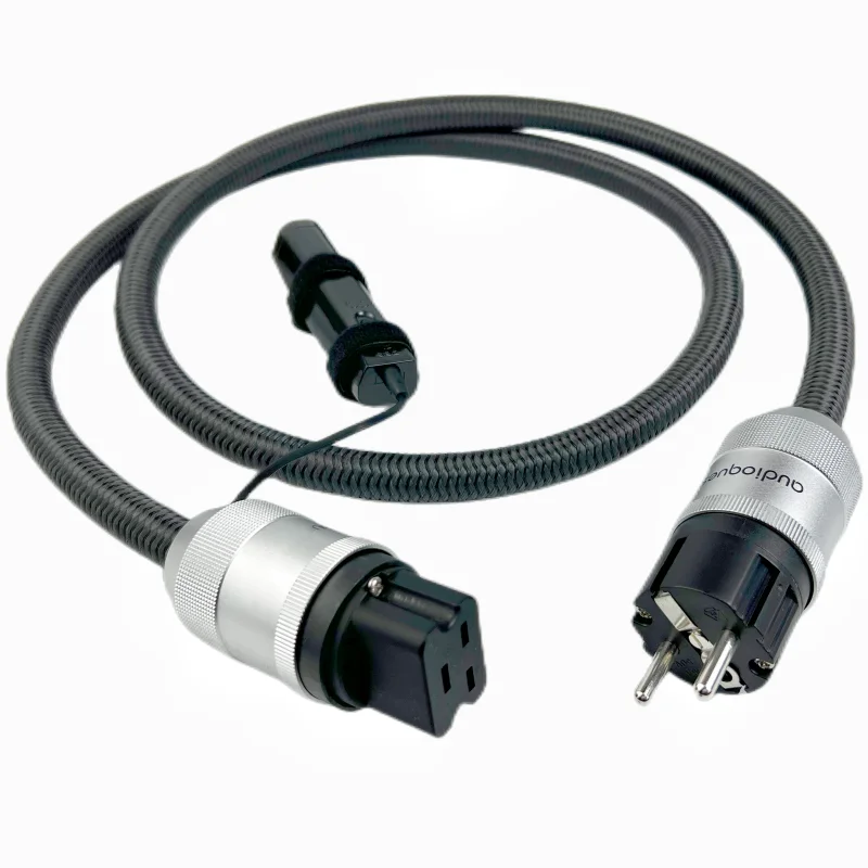 WEL Power Cable Audio Solid PSS Silver Core Noise-Dissipation US & EU Audiophile 15A or 20A IEC