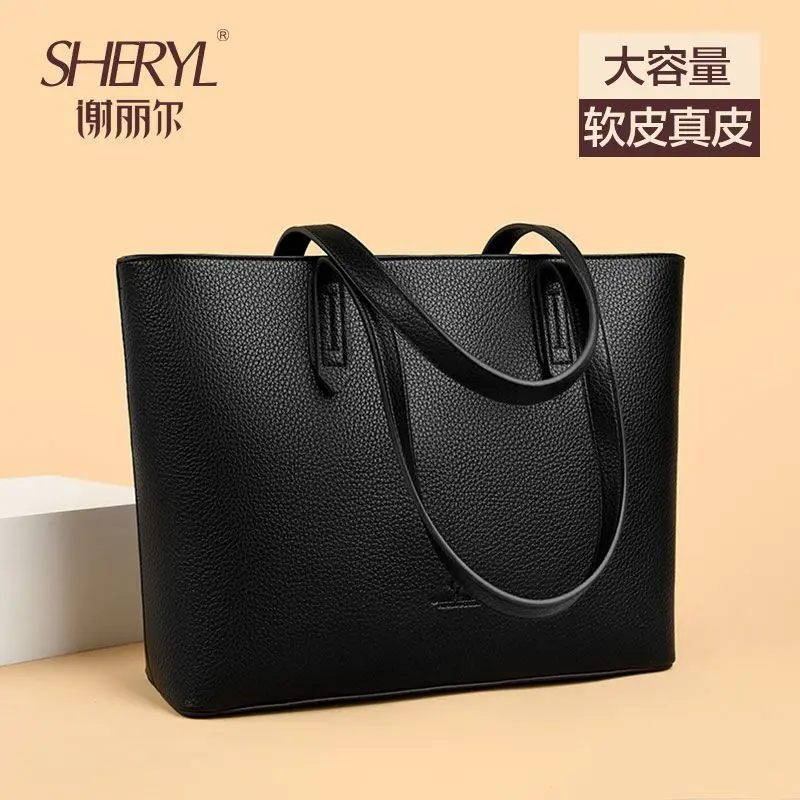 

Premium Soft Leather Big Pack 2026 New Package Women's Handbag Versatile Simple Shoulder Bag Casual Leather Underarm Bags