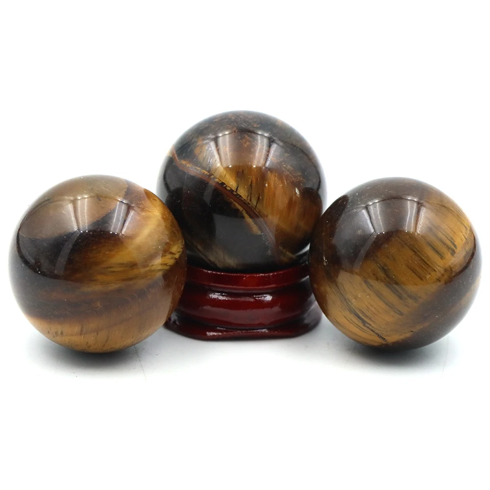 30 مللي متر عين النمر الطبيعي كرة مستديرة غلوب المجال الأحجار الكريمة المجال فنغشوي ويكا شقرا تدليك ديكور المنزل هدايا كريستال رائعة