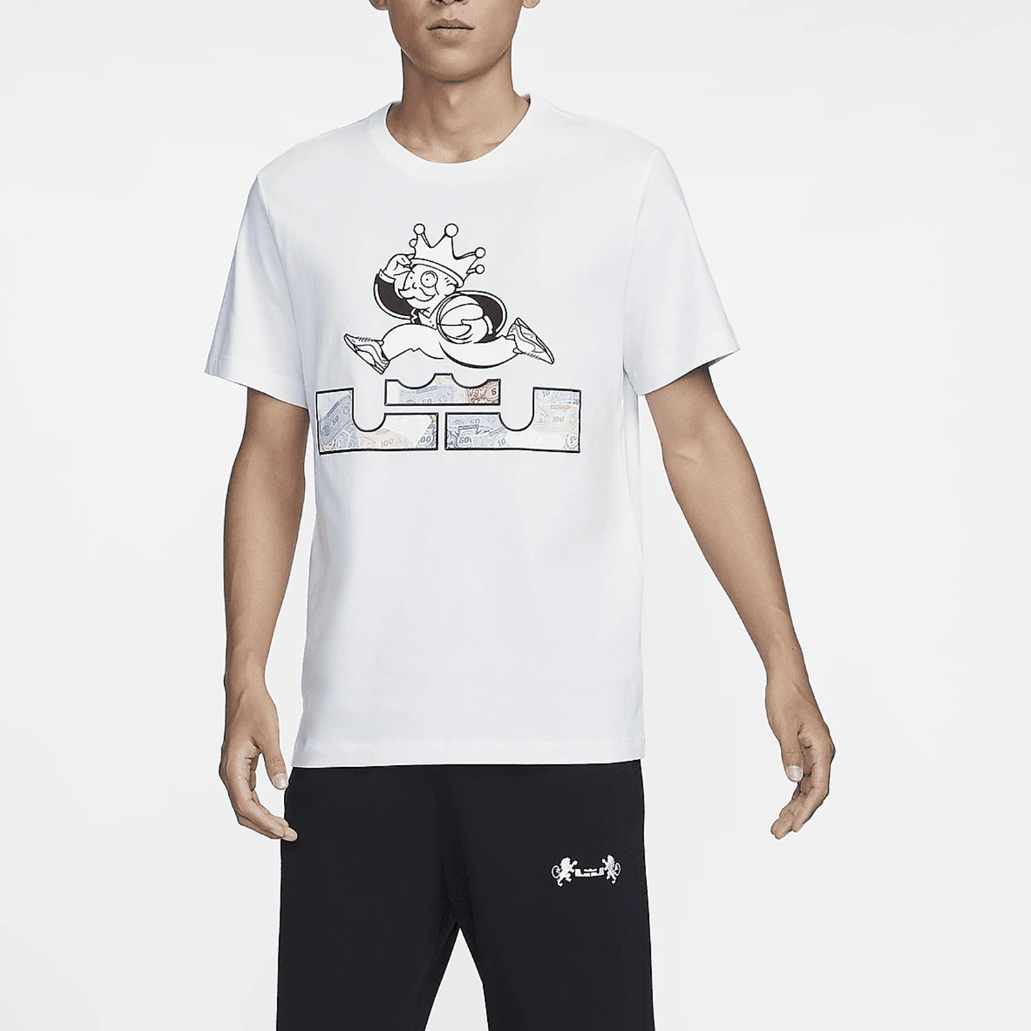 Nike genuine LEBRON men's basketball casual printed sports short sleeved HF6190-100