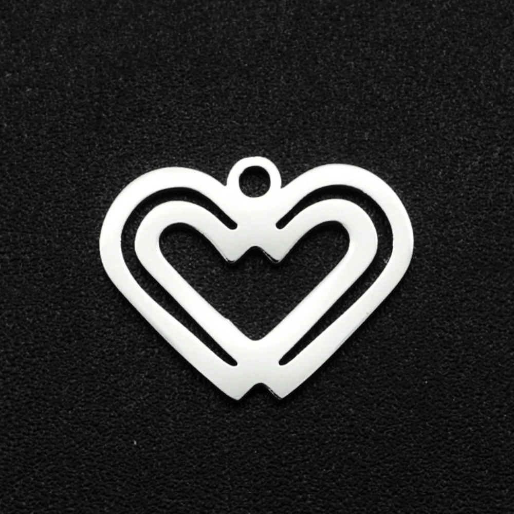 10pcs/lot Round Music Symbol Stainless Steel Connector Charm for Women Bracelets Making Wholesale Jewellery Supplies