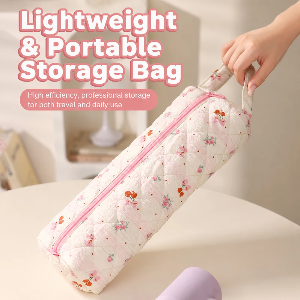 Haar-Werkzeug-Aufbewahrung tasche geste mpter Haar-Werkzeug-Organizer Tragbarer seitlicher Trage griff Geräumiger Fass-Design Hautpflege-und Toiletten beutel