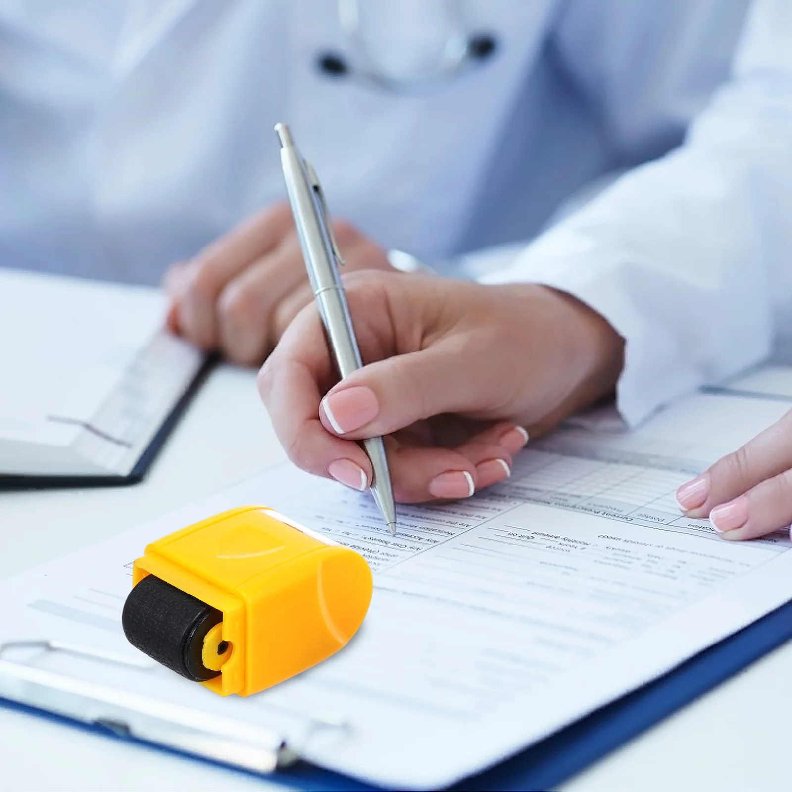 قطعتان من أختام حماية الخصوصية البلاستيكية القابلة لإعادة الاستخدام، طوابع دوارة سرية لمنع سرقة الهوية #5