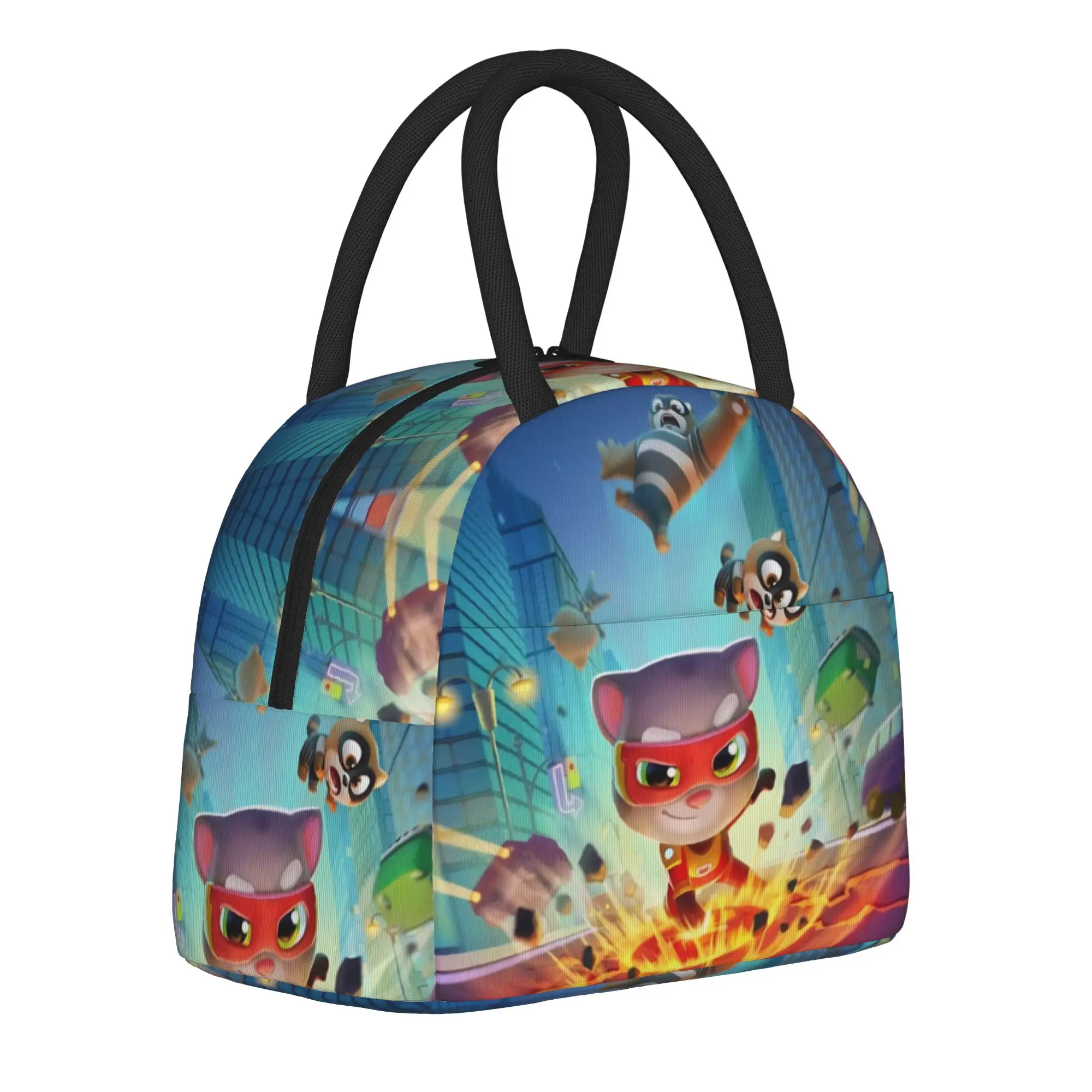 T-Talking T-Tom And F-Friends Insulated Lunch Bags for Men Women  Food Container Bags Leakproof Cooler Thermal Bento Box