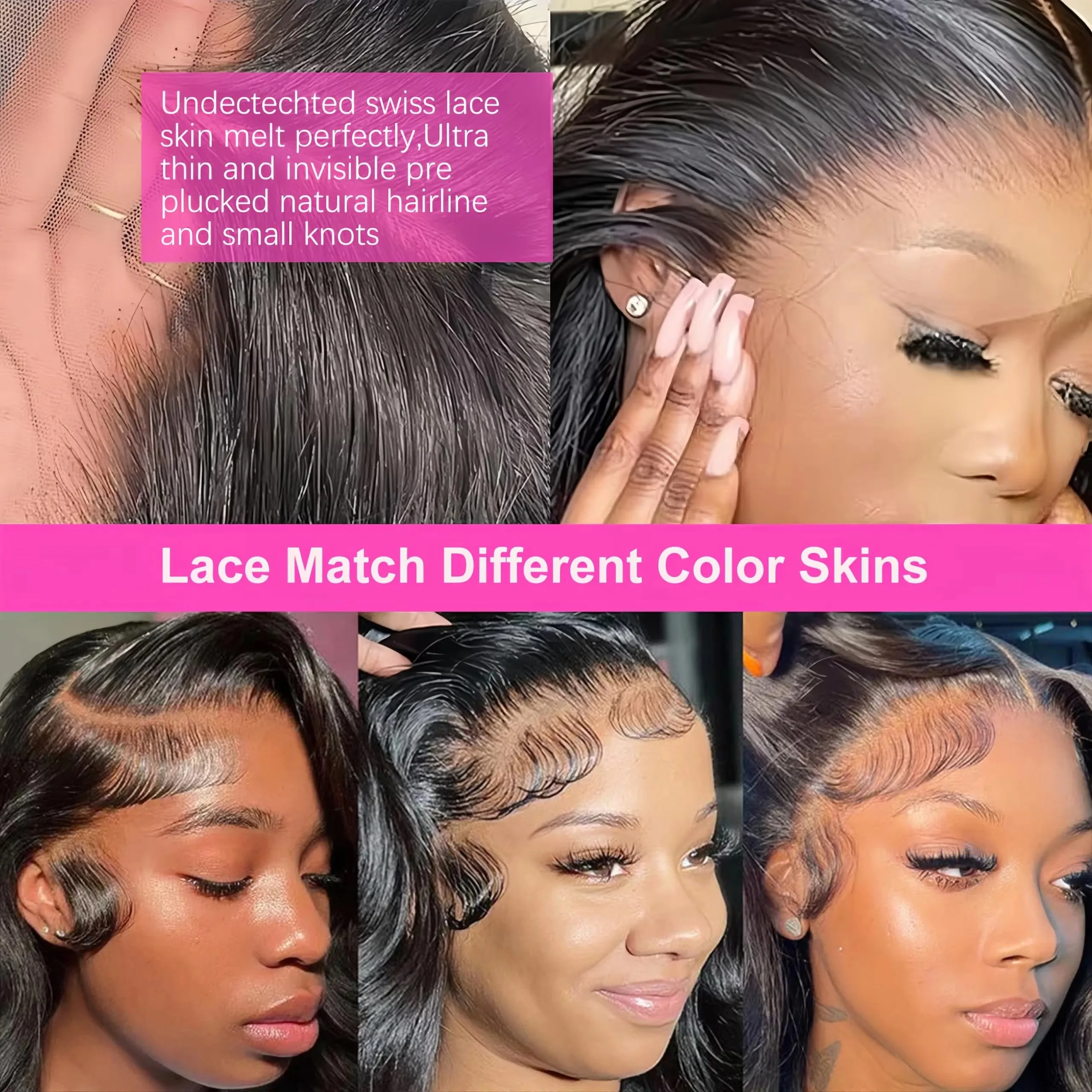 36 بوصة مستقيم HD الدانتيل شعر مستعار أمامي 360 شعر مستعار دانتيل كامل 13x4 13x6 HD الدانتيل أمامي باروكة من شعر طبيعي للنساء قبل قطعها 220% الكثافة #6