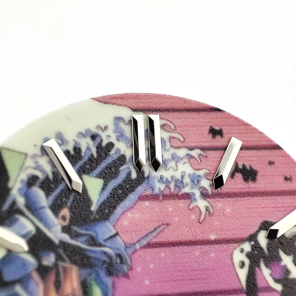 Quadrante personalizzato da 28,5 mm NH35 Il quadrante completamente luminoso Kanagawa è adatto per sostituire gli accessori dell'orologio con movimento NH35/36