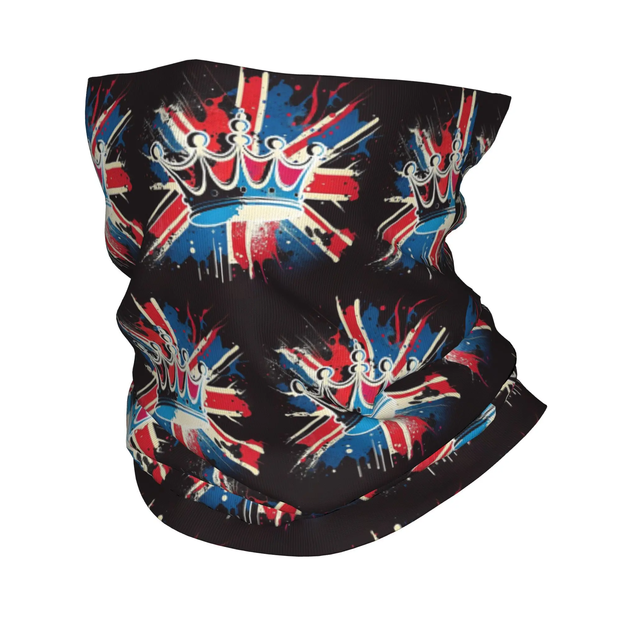 Custom British Flag Bandana Neck Gaiter for Ski Camping Men Women Wrap Scarf United Kingdom British Headband Warmer