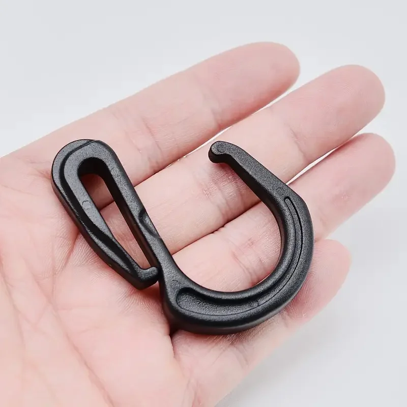 Plastic Spring Carabiner Clip D Shape Lightweight Quick Release Snap Hook Backpack Webbing Strap Connector Outdoor Bag Key view 4