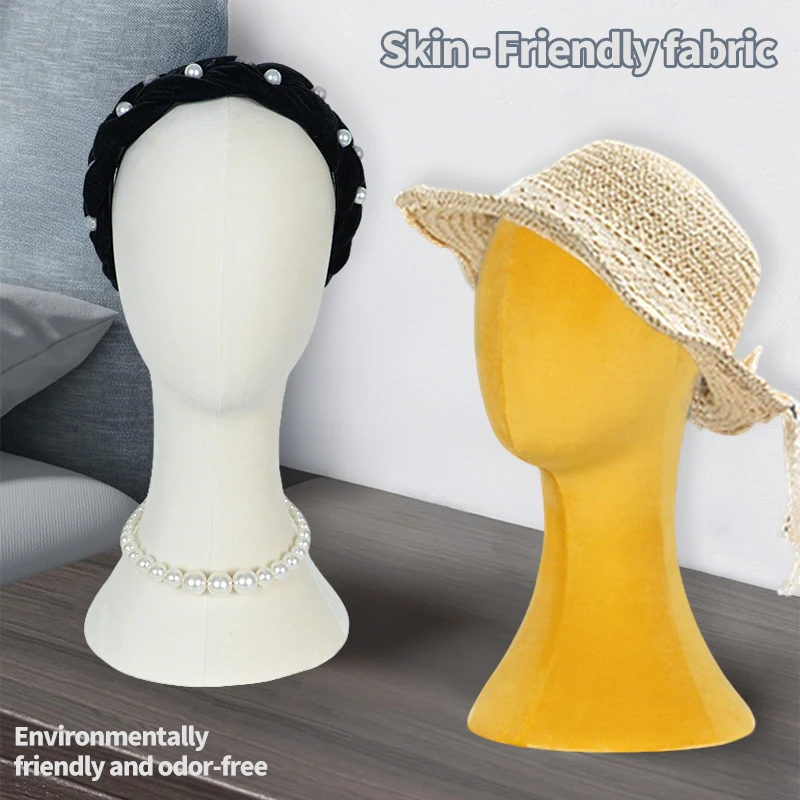 

CHUAN SHANG cloth-wrapped art head model wig hat jewelry glasses display head model can be inserted into the window display stan