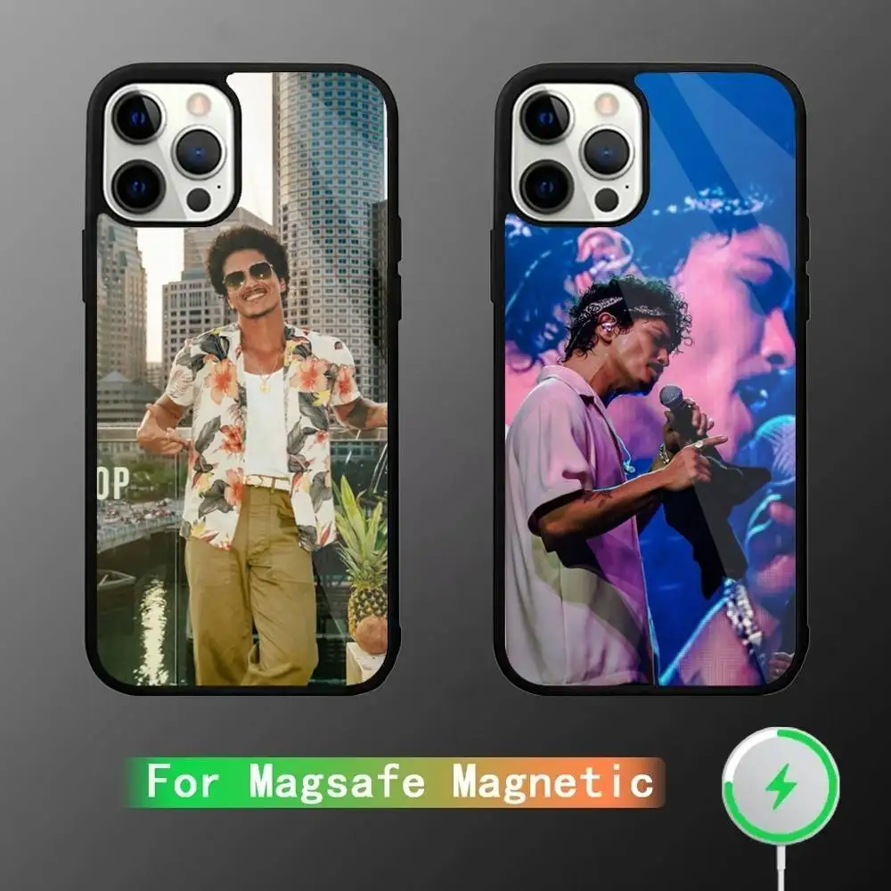 

Singer B-Bruno Mars Phone Case For iPhone 17,16,15,14,13,12,11,Pro,Max,Plus,Mini,SE4,E Magnetic Magsafe Wireless Charging