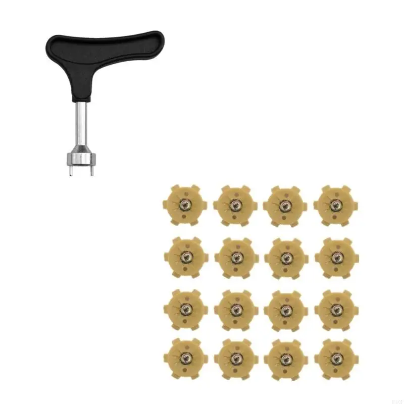 

340F 16Pcs Golf Shoe Spikes Replacement Cleats Pin Fast Twists Turn Screw Studs Nonslip Golf Shoes Pin Easy to Use