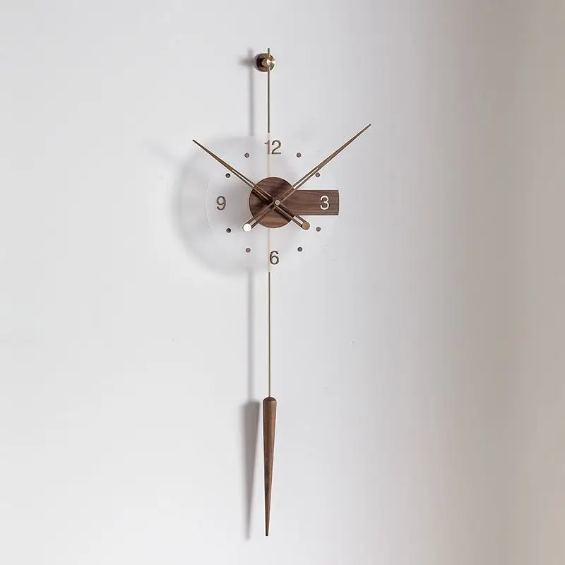 Brass wall clock living room clock creative decorative arts minimalist atmosphere minimalist