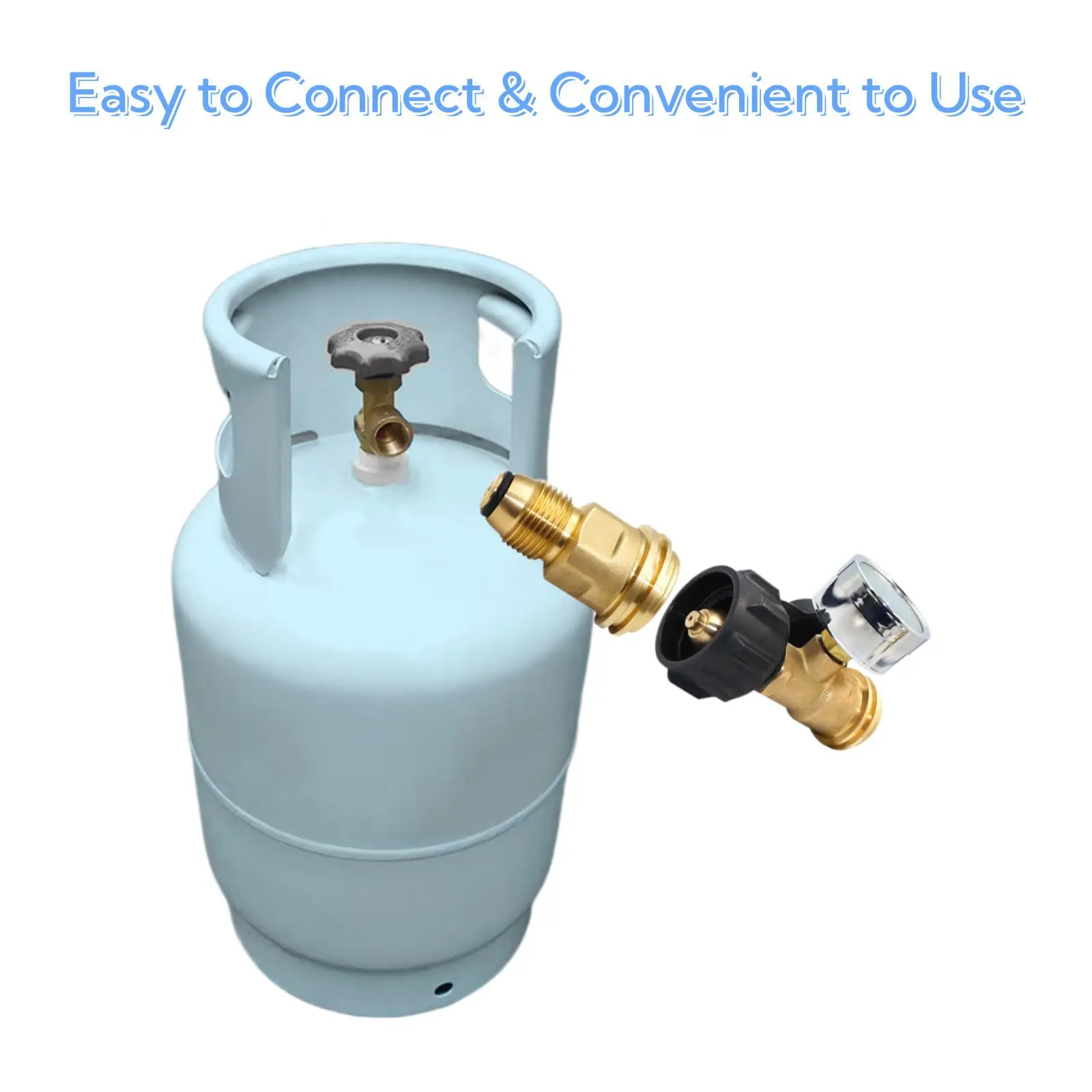 POL to QCC1 Propane Adapter Solid Brass Gas Tank Fitting Connector for Propane Hose Gas Equipment  Leak Proof Replacement Part