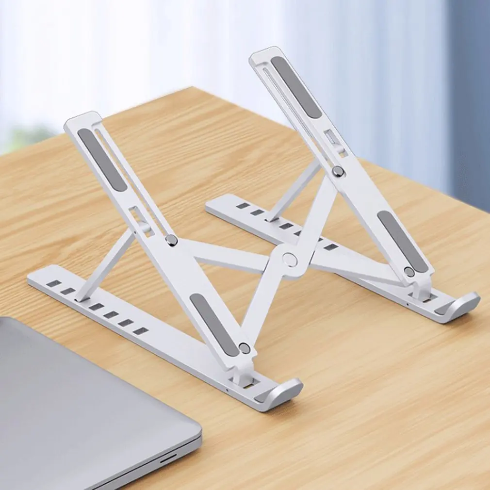 

Adjustable Foldable Laptop Stand 7 Levels Ergonomic Notebook Holder Portable ABS Support Bracket for Desk Use and Easy Travel