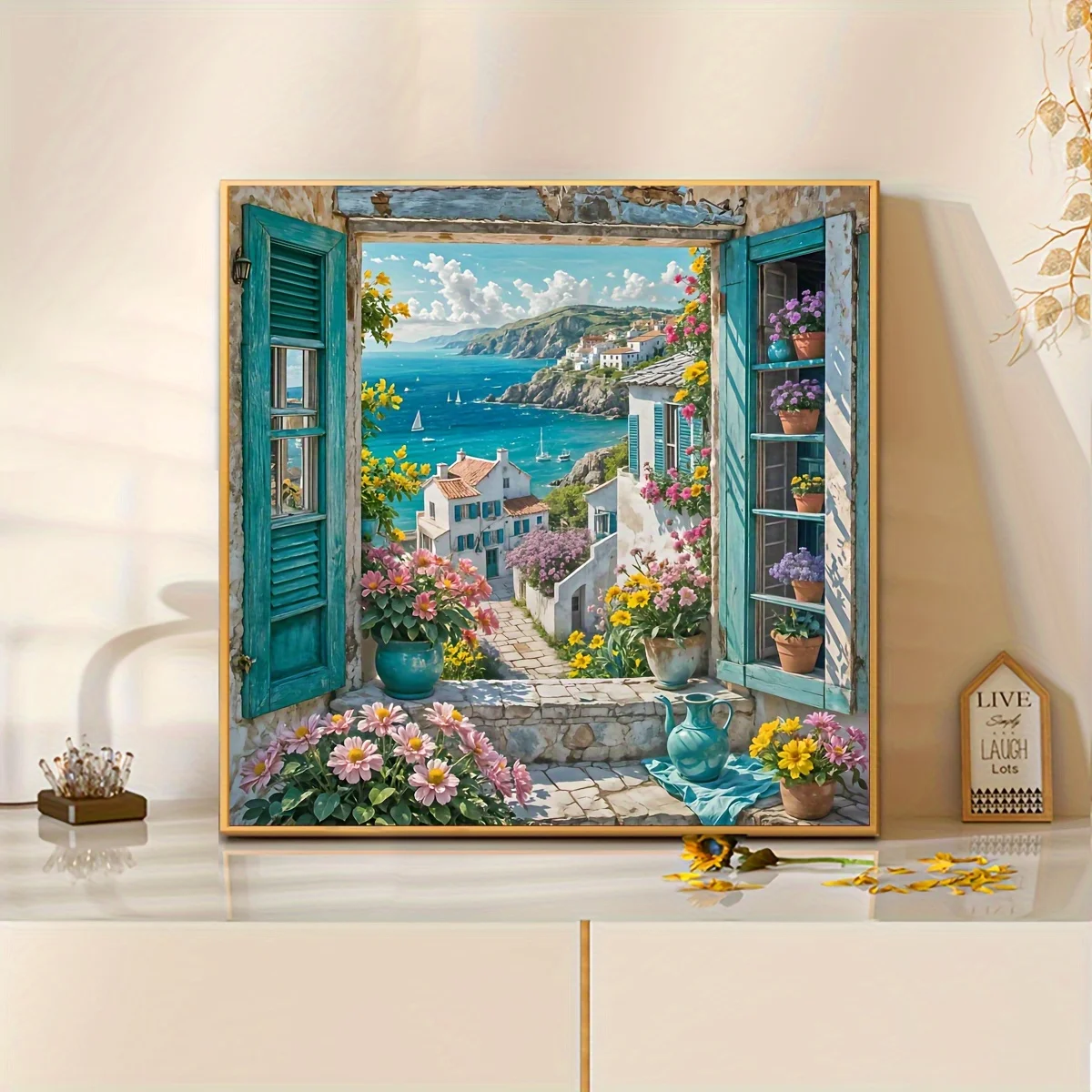 

500/1024PCS Jigsaw Puzzles Beautiful Seaside Town Puzzle Suitable for Beginners Gift Toys for Leisure and Entertainment