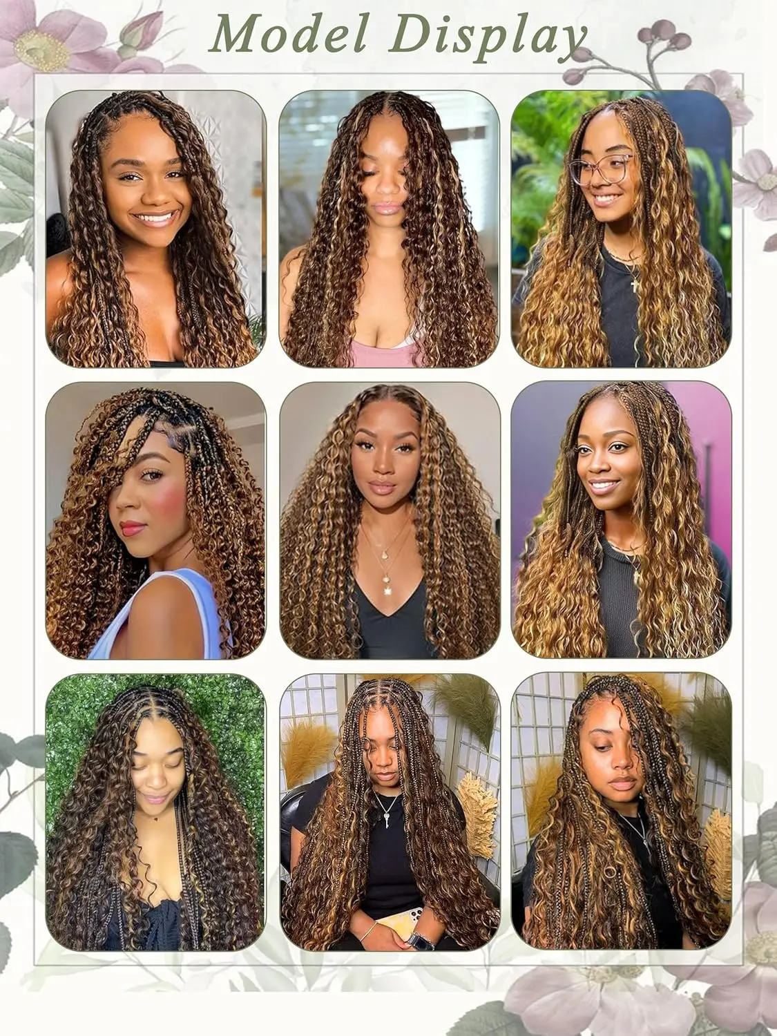 تسليط الضوء على 4/27 تجديل الشعر البشري بدون لحمة 28 بوصة مجعد موجة المياه العميقة الشعر البشري السائبة لضفائر بوهو الملونة الشوكولاته البني #5