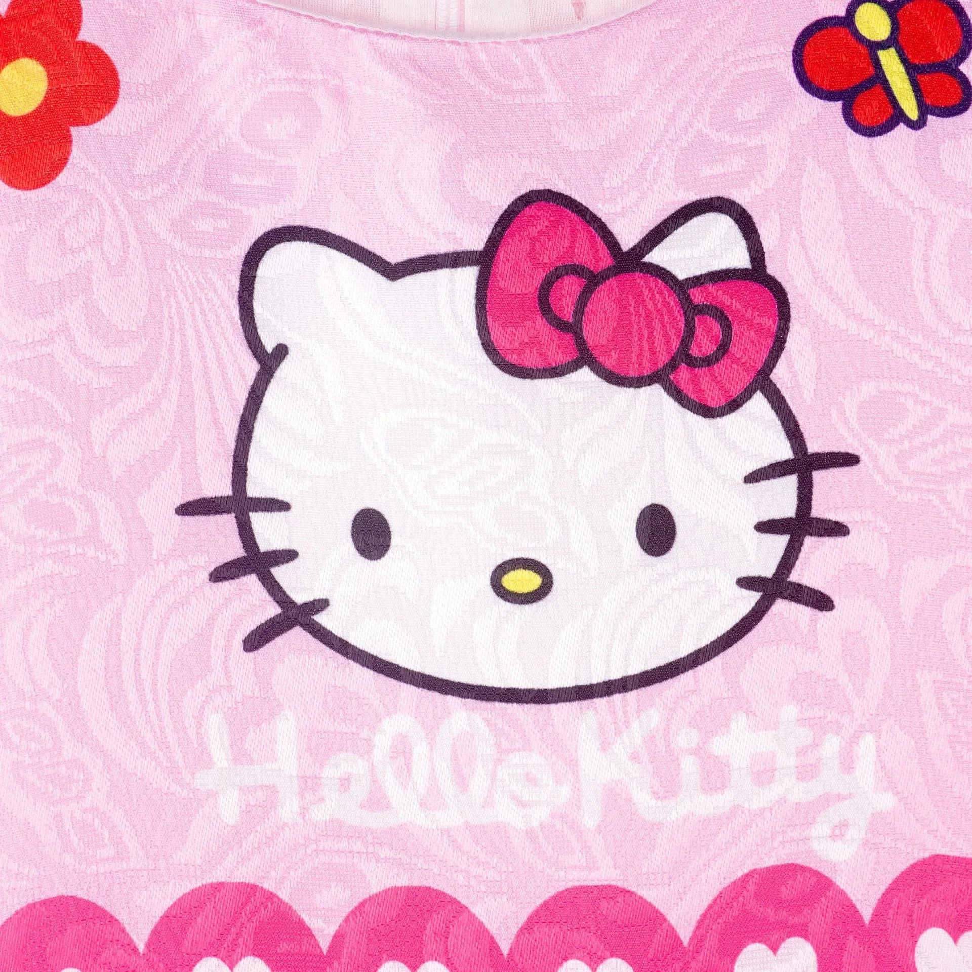 Sanrio Hello Kitty 2023 Nieuwe Kinderen Cartoon Jurk Meisje Zomer Jurk Cartoon Leuke Kid Jacquard Rok Onderjurk Gewaden