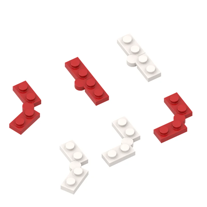 1 Pair Buildings Blocks 2429+2430 Hinge Plate 1 x 4 Swivel Brick Collections Bulk Modular GBC Toy For High-Tech MOC Set  73983