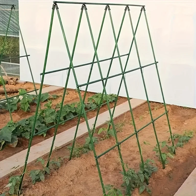 2026 Langlebiges Gartenstützpfahl-Set – PET-beschichteter Metallkern, korrosionsbeständig, einfach einzusetzen für Kletterpflanzen und Obst xs63-fro